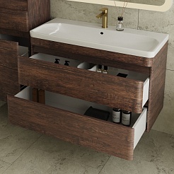 Style Line Мебель для ванной подвесная Атлантика 100, Люкс, старое дерево, PLUS – фотография-5